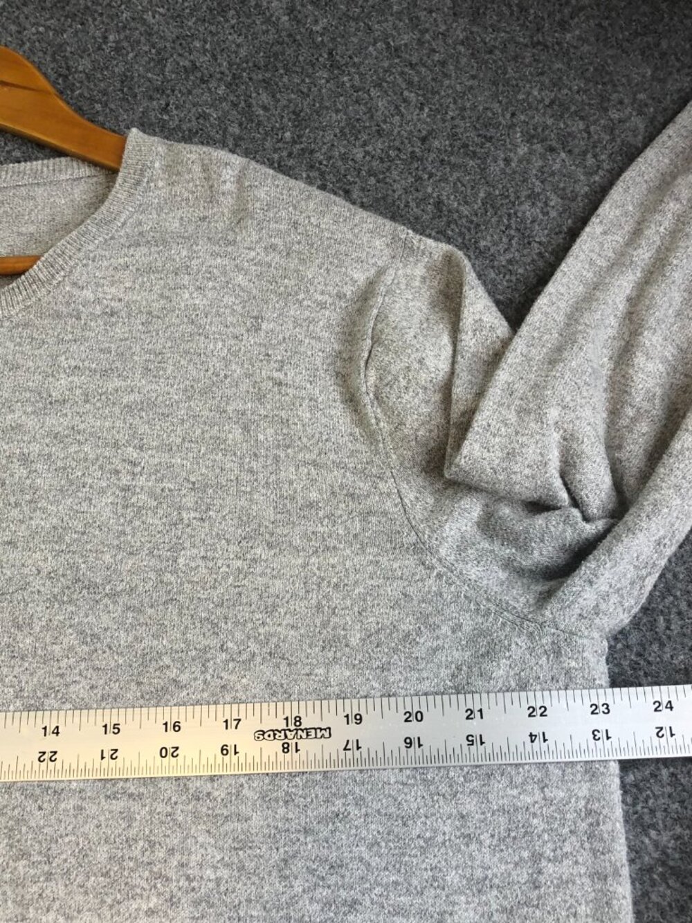 J Crew Sweater Mens Extra Large Gray Crew Neck Long Sweatshirt Cotton - Picture 5 of 8